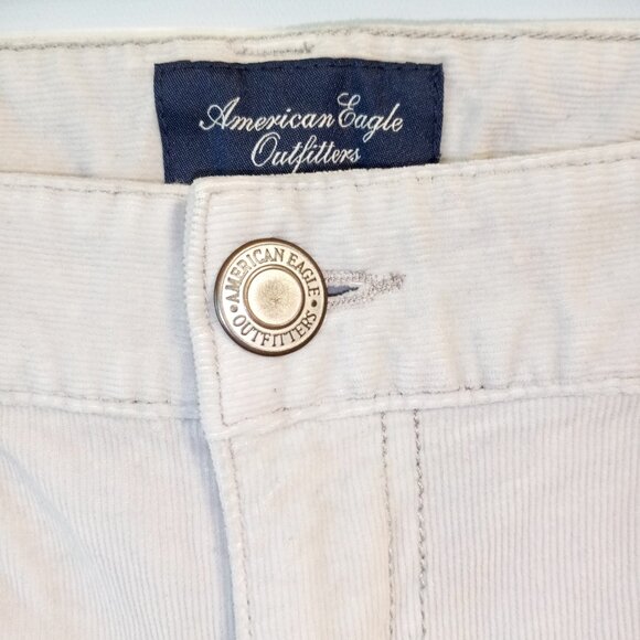 American Eagle Outfitters Pants  Women's 14  Gray  Corduroy  Skinny  Stretch GUC - Picture 4 of 10
